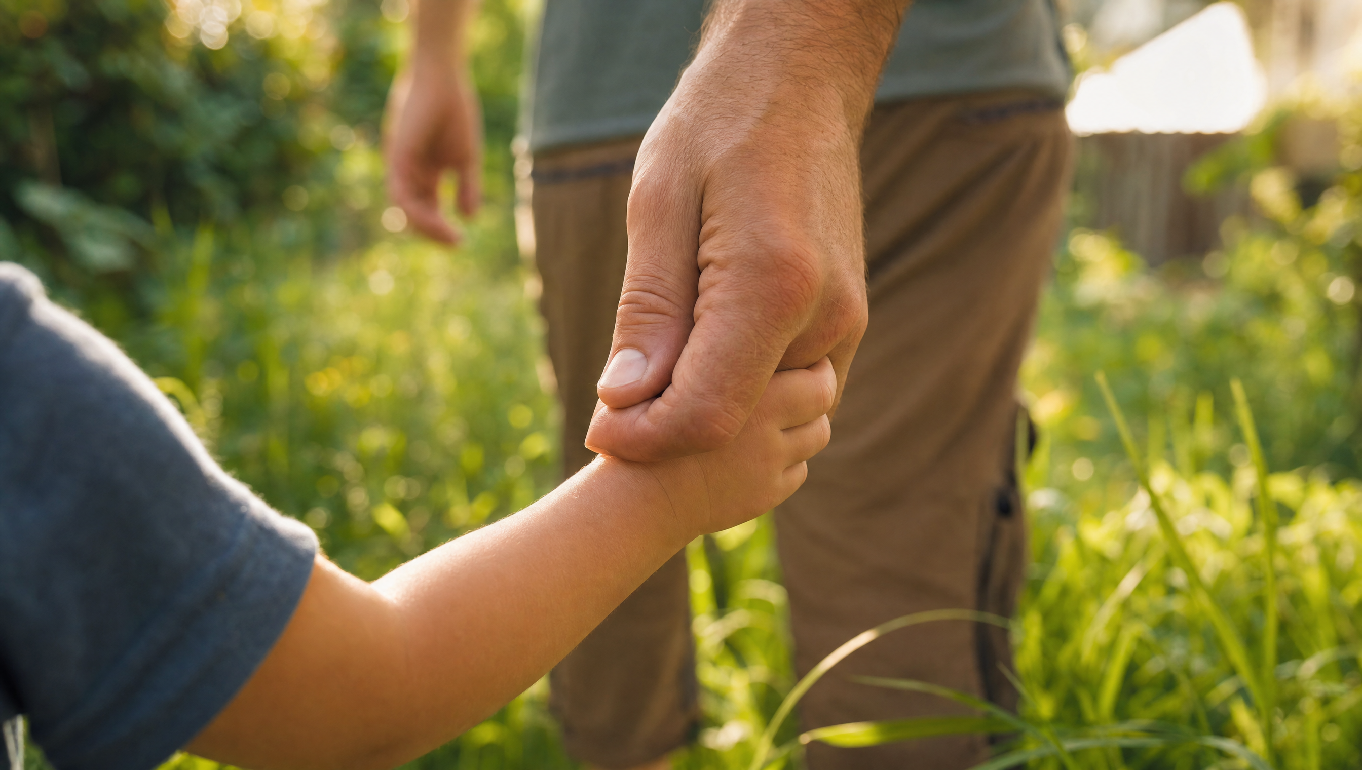 Parent and child holding hands